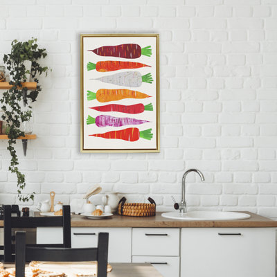 Cadre flottant jardin carottes et légumes, design par Aribombari