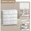  Commode 9 tiroirs avec structure en acier et plateau en bois blanc