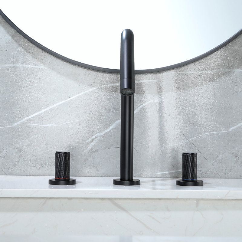 Robinet de salle de bain en laiton, Noir