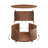 31.5" Modern Round Coffee Table With 360° Curved Sliding Door-869235548