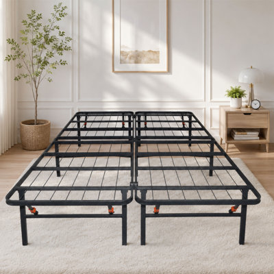 Heavy-Duty Anti-Sway 14.01" Steel Tube Iron Bed