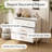 Nordic Style 3-Drawer Storage Cabinet, Modern White Chest of Drawers with Rose Gold Handles & Solid Wood Base, Small Space Organizer for Office, Kids Room, Nursery
