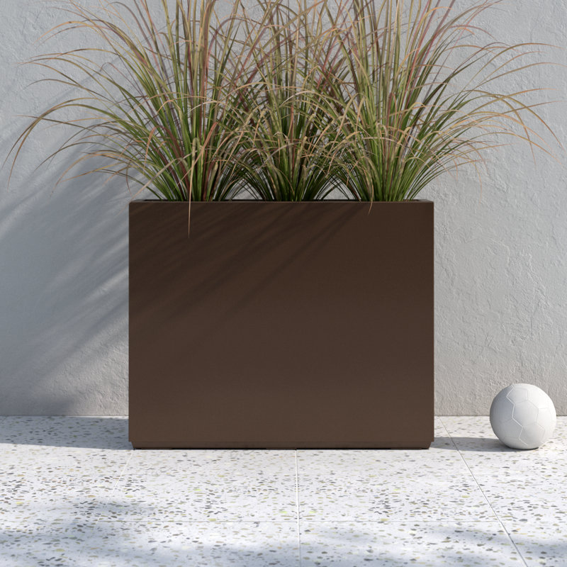 Tormund Metal Planter Box, Espresso, 30" H x 38" W x 9.8" D