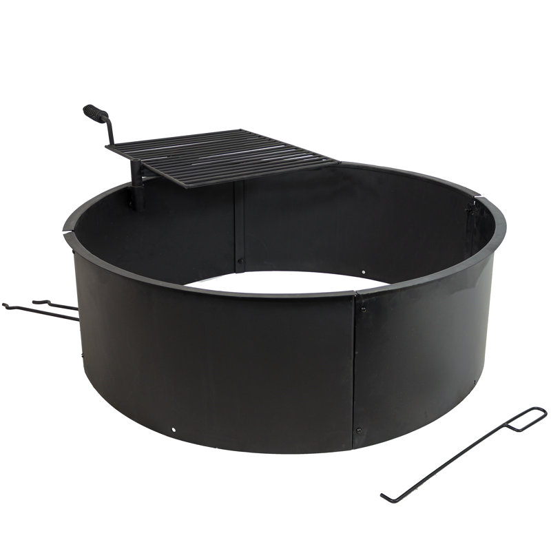  36" Round Steel Wood-Burning Fire Ring