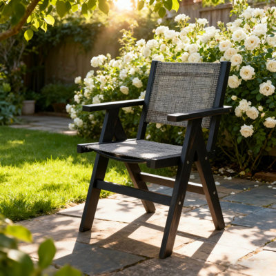 Chaise de salle à manger Hips avec assise tressée confortable, gris anthracite, adaptable à plusieurs ambiances, idéale pour un décor nordique de style chalet.
