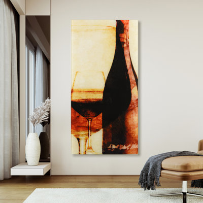 "Smokey Wine I B", art mural en verre trempé sans cadre imprimé inversé