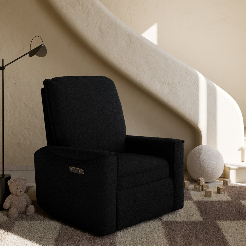 Santos Deluxe Nursery Power Recliner Swivel Glider, Ivory Basketweave