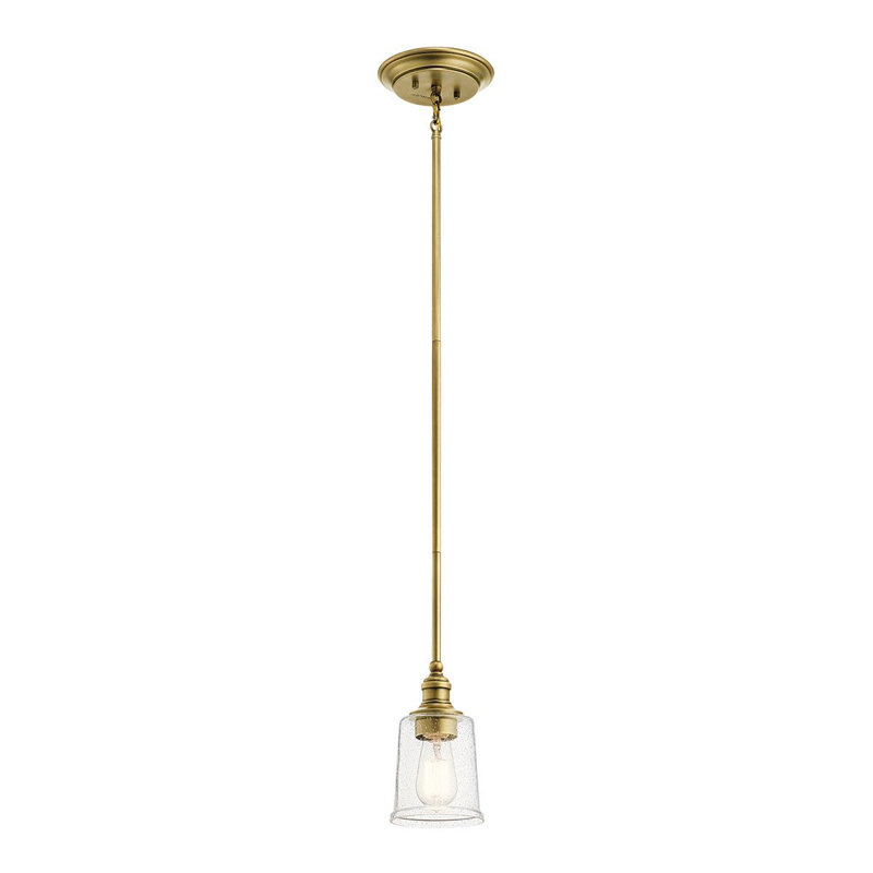 Eide 1 - Light Jar Pendant, Natural Brass
