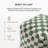 Marta 20" Sage Checkered Upholstered Pouf Ottoman-117292684