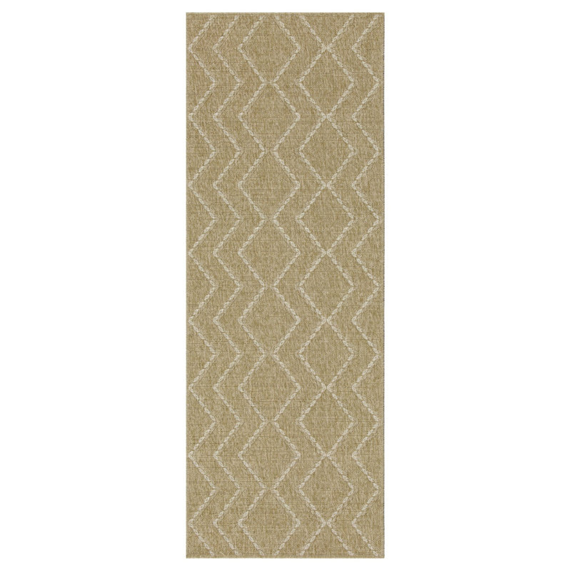 Durable Polypropylene Neutral Diamond Rug Indoor/outdoor Modern Style