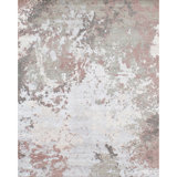 Area Rug in Silver/Pink