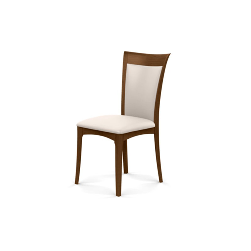 Morgan 19.25'' H Genuine Leather Upholstered Side Chair, Saddle Cherry, Hemp