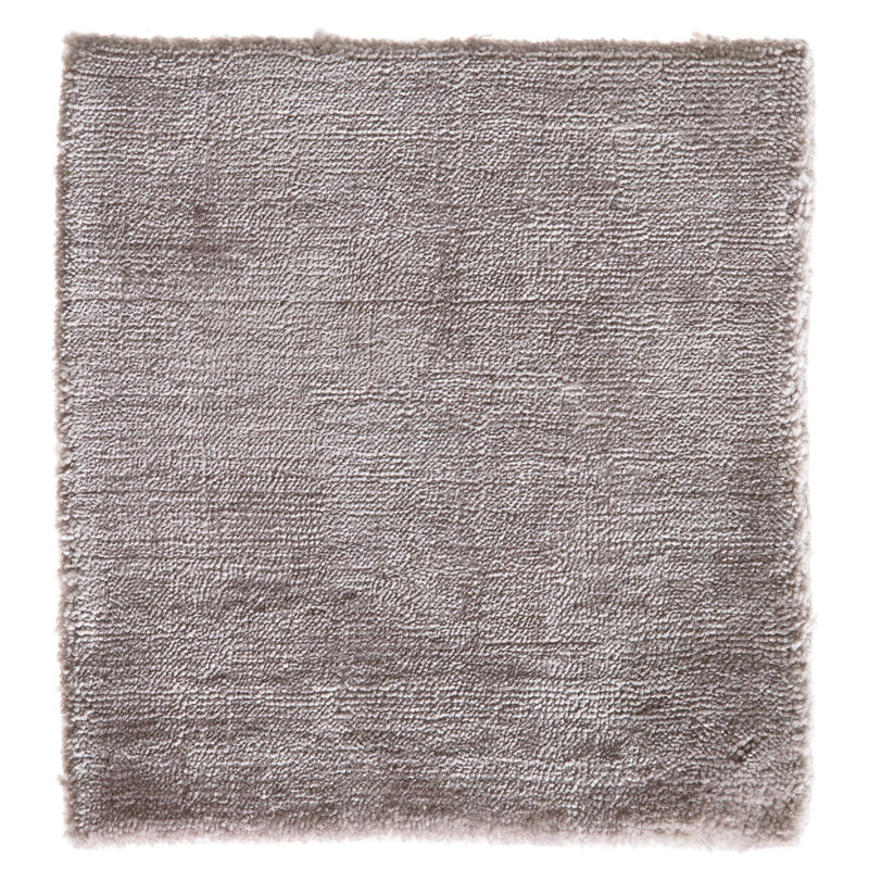 Modern Hand-Loomed Art Silk Rose Area Rug, Square 10', Blush