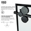 Porte de douche coulissante sans cadre avec verre transparent 3/8 po l 52-56 po x H 74 po Elan
