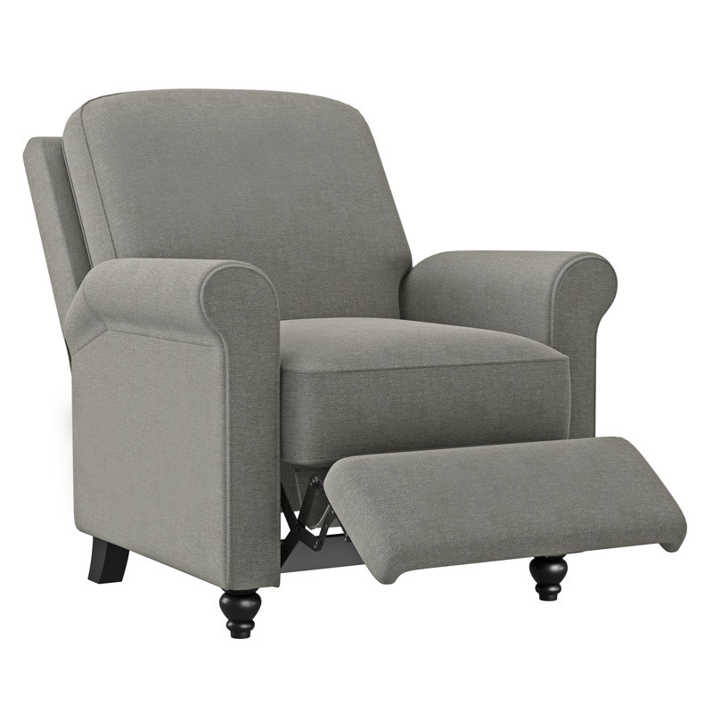 Leni Upholstered Recliner, Warm Grey Chenille