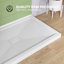 Base de bac de douche 60 po x 36 po à double seuil en blanc avec couvercle de drain inclus