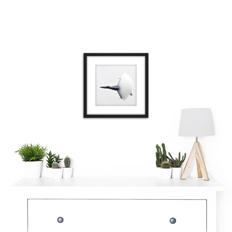 Military USA Navy FA-18 Hornet Aircraft Fighter Jet Photo - Single Picture Frame Print