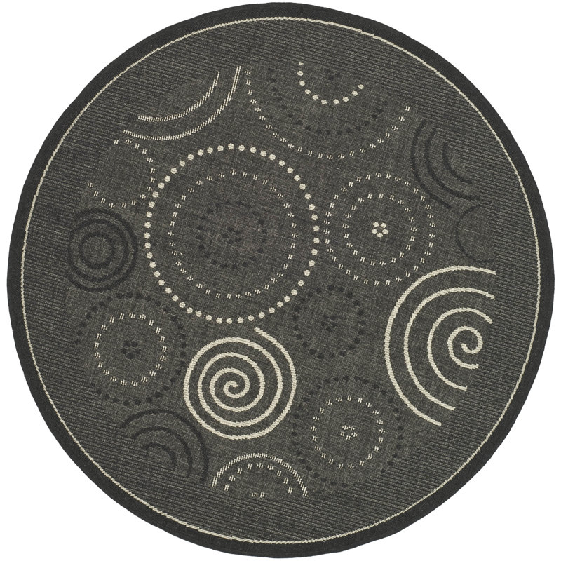 Tapis d'intérieur / extérieur Carole-Louise, Rond 7 pi 10 po