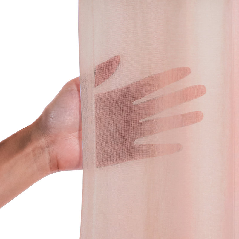 Paire de rideaux transparents avec œillets Amarely, L 52 po x L 84 po, Sésame
