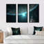 «Sunrise In Earth From Space - Landscape», ensemble de 3 toiles encadrées-2032211841-2032211846