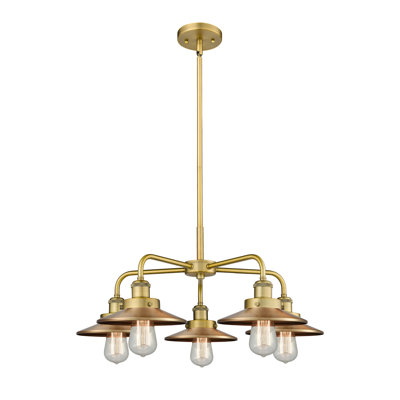Amalle 5 - Light Glass Dimmable Chandelier