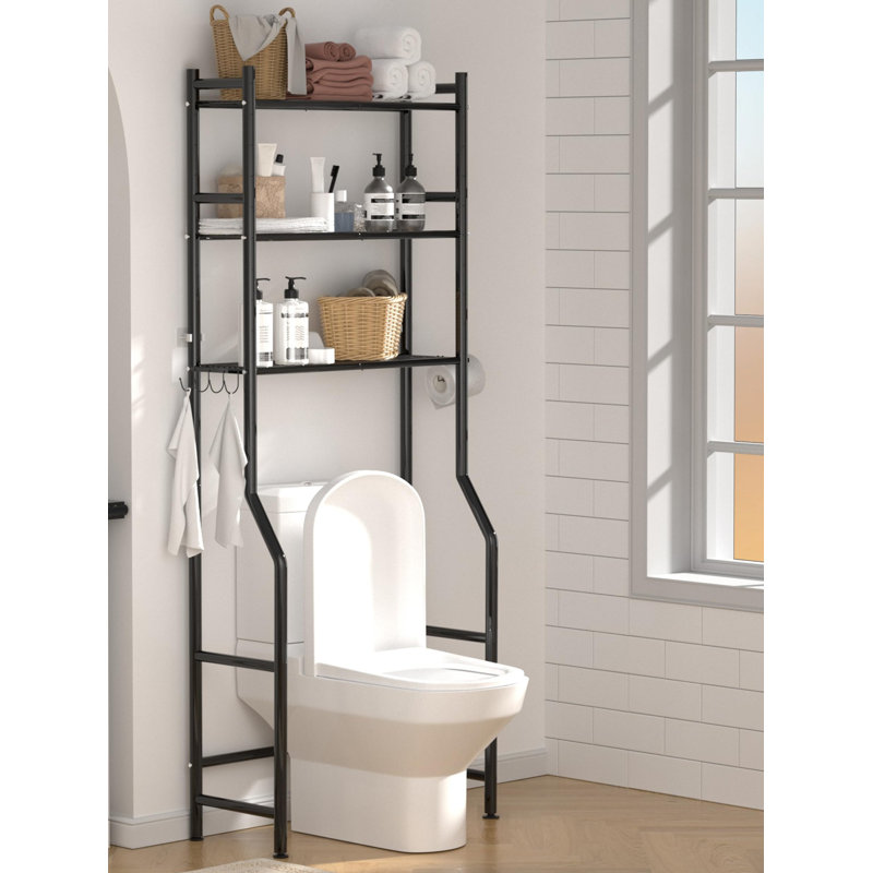 Rangement pour salle de bain Clancy, Noir,  H 60 po x l 26 po x P 11,8 po