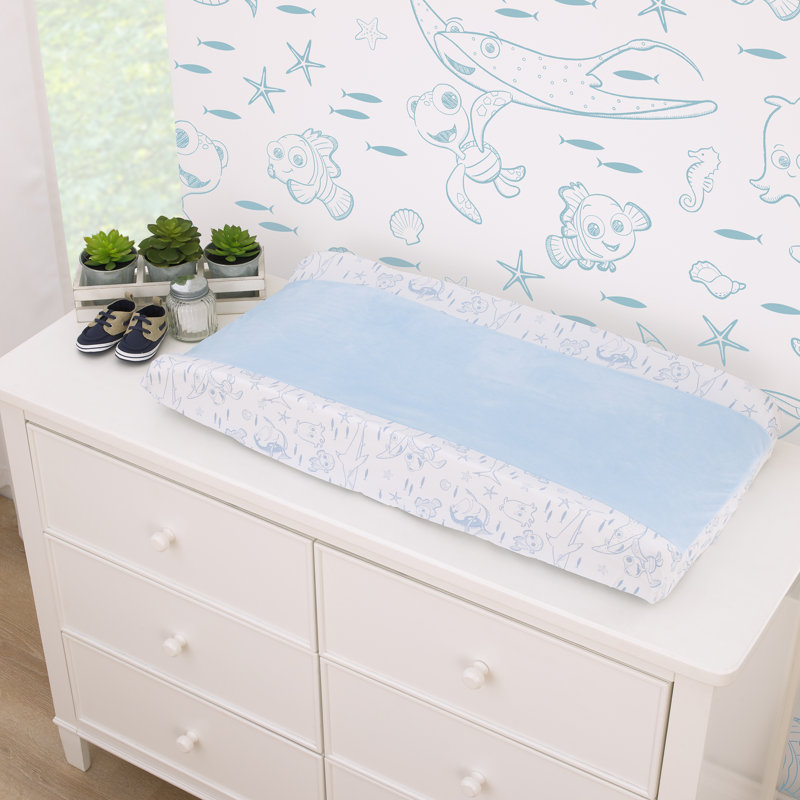 Disney Finding Nemo Cutest Little Catch Infant Col Polyester 32'' L Changing Pad Cover