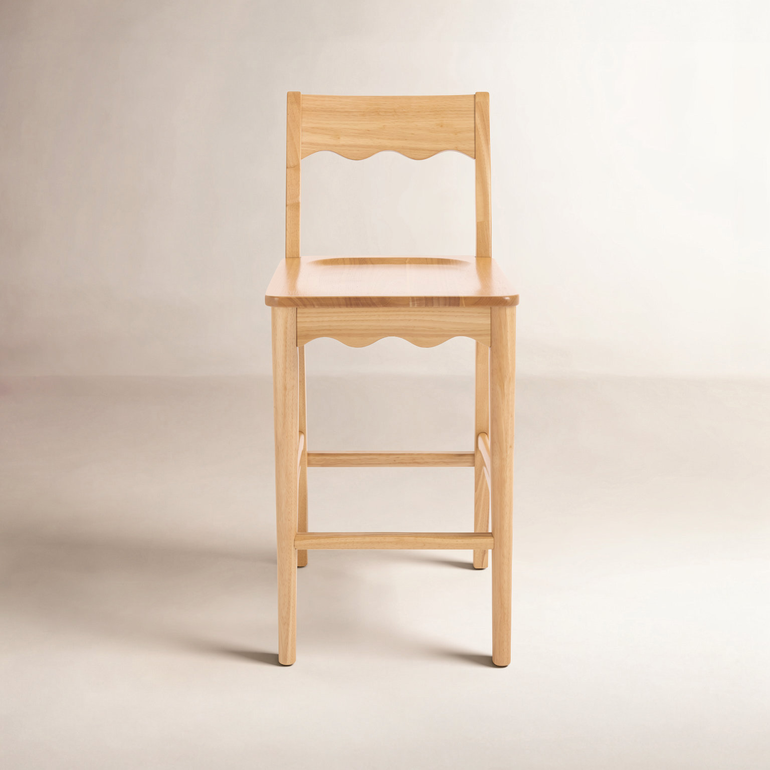 Vicki Scallop Counter Stool, Natural