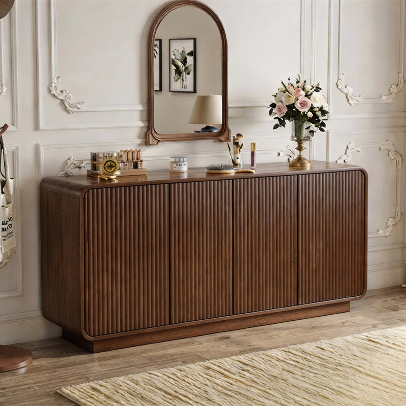 Buffet 4 portes 64 po Modern, Noyer
