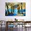 Forêt abstraite - reproduction sur toile tendue-1074107885