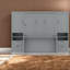Grand lit escamotable avec rangement peu encombrant, fabrication en MDF, gris moderne