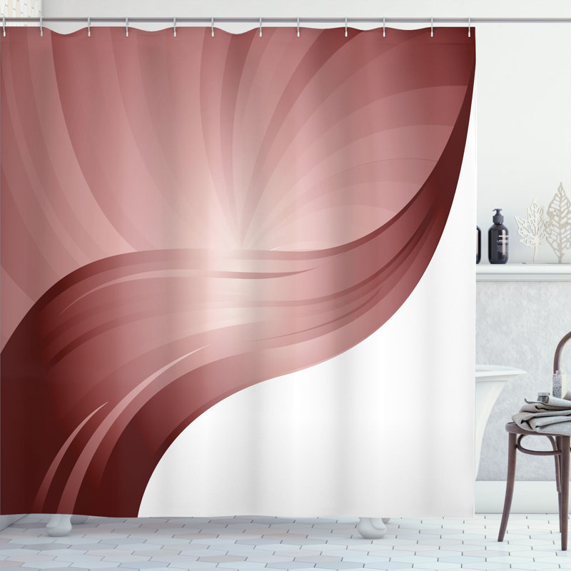 Ensemble de rideau de douche + crochets, H 70 po x l 69 po, Mauve taupe