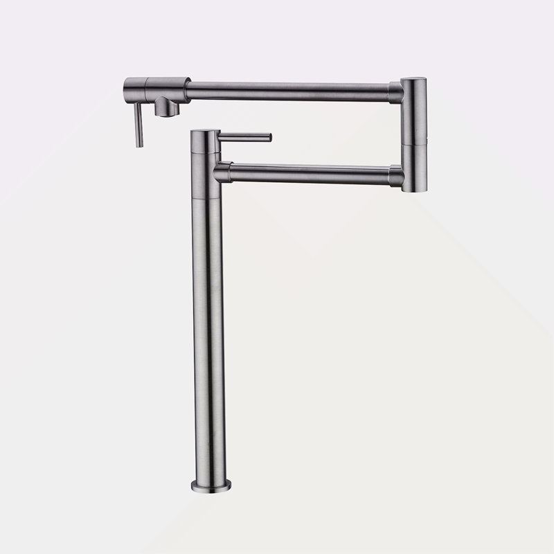 Robinet remplisseur de pot avec tige d'extension, Nickel brossé
