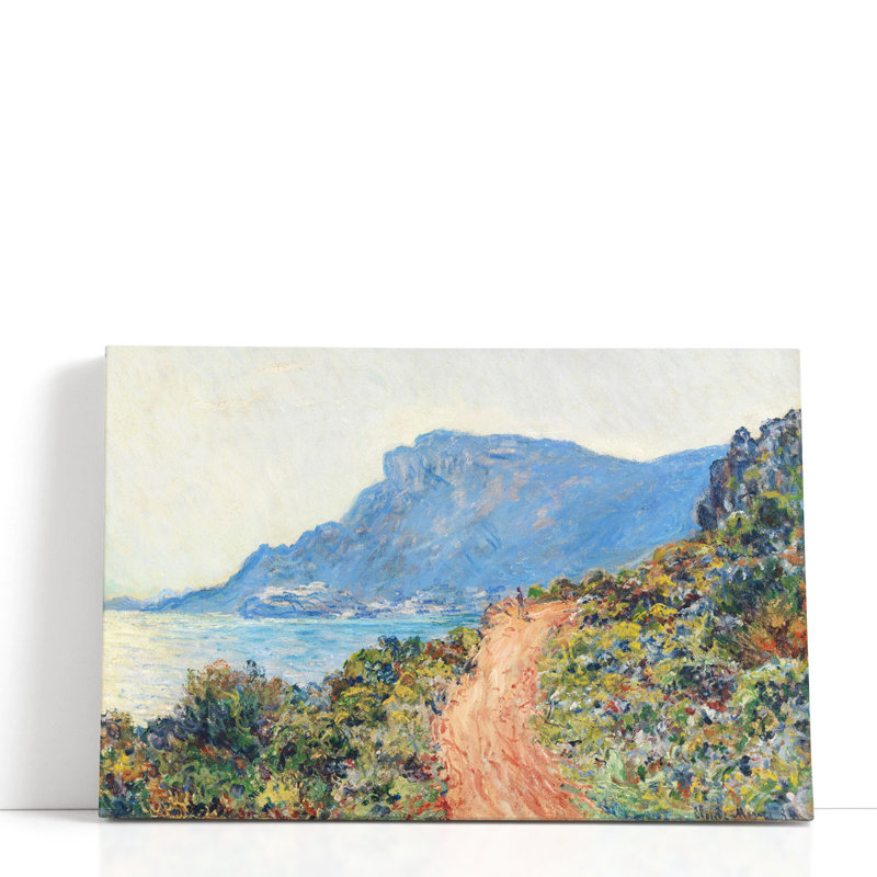 La corniche près de Monaco, 1884, reproduction d'art sur toile, H 12 po x l 18 po