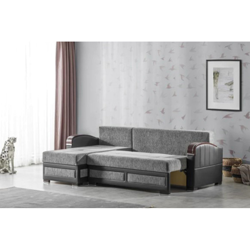Upholstered Convertible Sectional With Storage