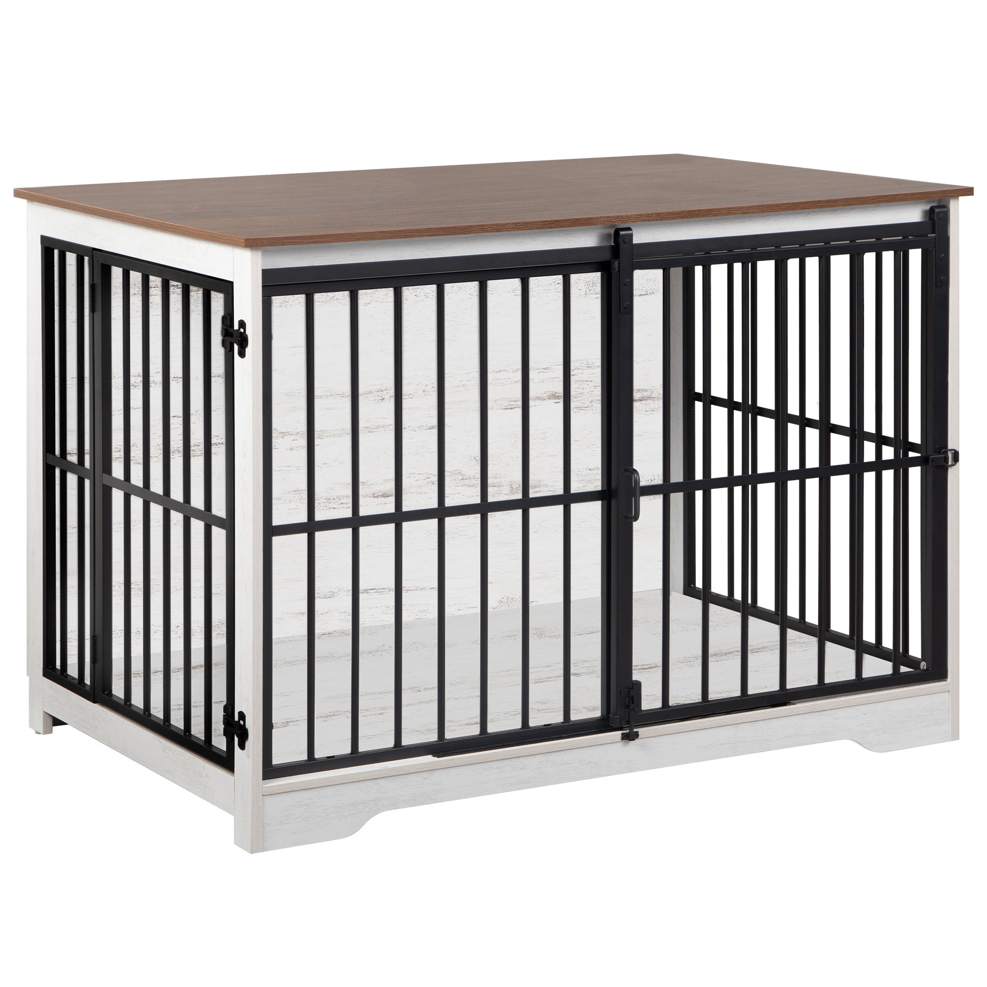 Tucker Murphy Pet™ XL Large Dog Crate Furniture, Indoor Dog Kennel Furniture with Barn Door, Wooden Tall Dog Crate, Heavy Duty Dog Cage for Large Dogs, Side End Table, Anti-Chew & Reviews | Wayfair