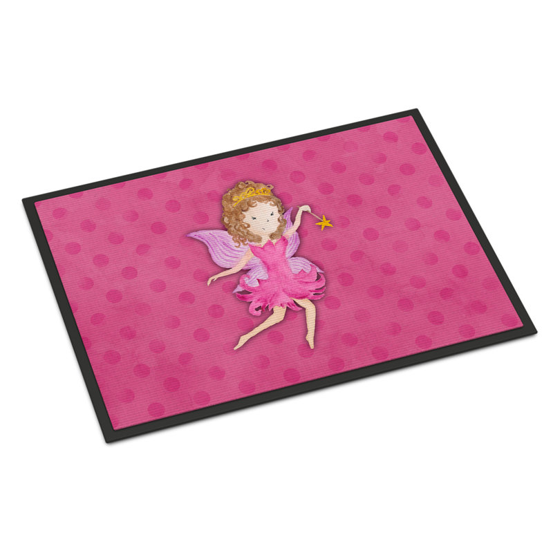 Tapis de porte d’extérieur anti-dérapant aquarelle Dmitri, H 0,2 po x l 36 po x P 24 po