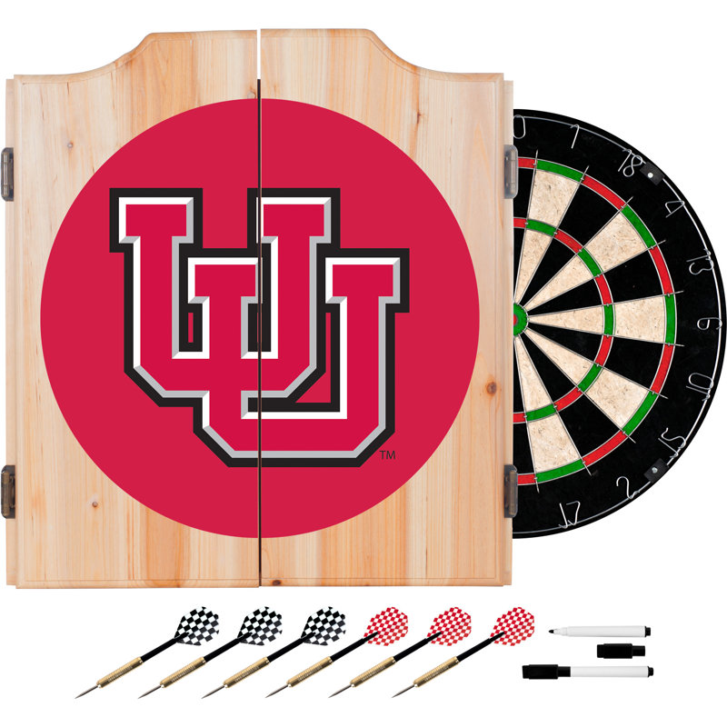 Armoire de jeu de fléchettes en bois moyen ncaa, Utah
