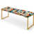 Turquoise Orange Retro Futurism Geometric