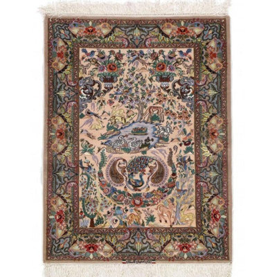 Mialyn Oriental Area Rug in Blue