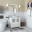 Ensemble de meuble-lavabo simple avec miroir -27042727-116868046