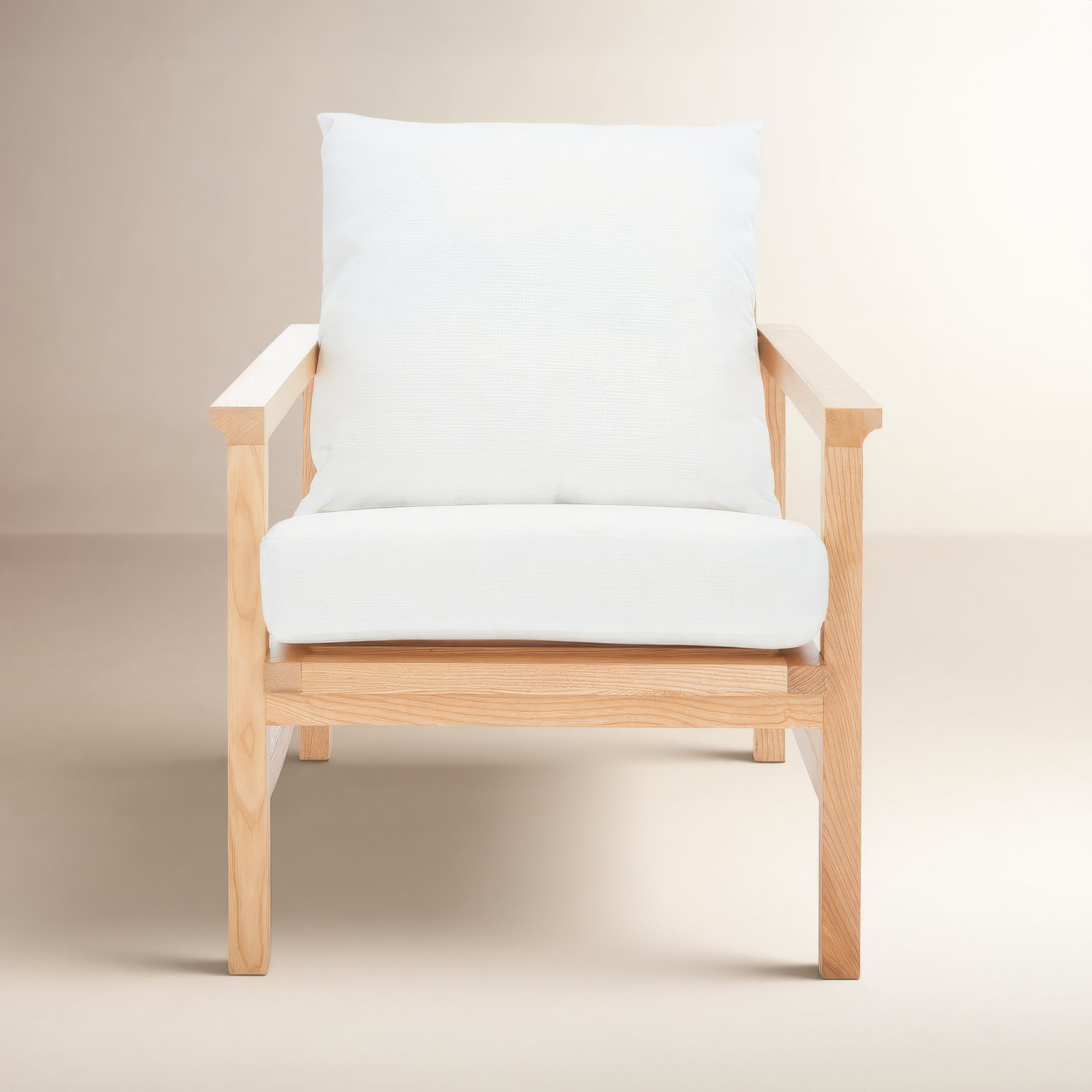Linen Armchair, Brown