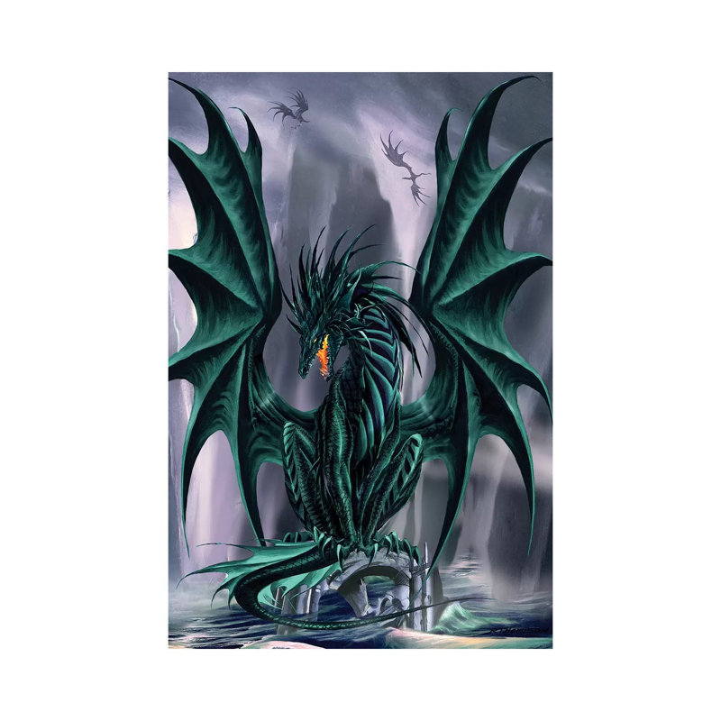 Jade 1 Piece Wall Art on Canvas, 20.32 cm H x 30.48 cm W, Canvas