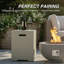 Couvercle de propane et table de rangement, 20 lb, accessoire de foyer extérieur, solution de refuge durable et élégante-119837230