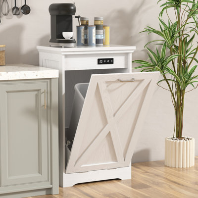 Havant Kitchen Trash Cabinet Hidden Trash Can With Deodorizing & Negative Ion