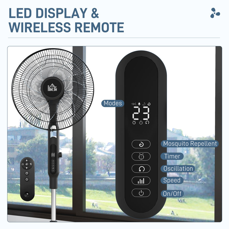 HOMCOM 135 Pedestal/Standing Fan Fan
