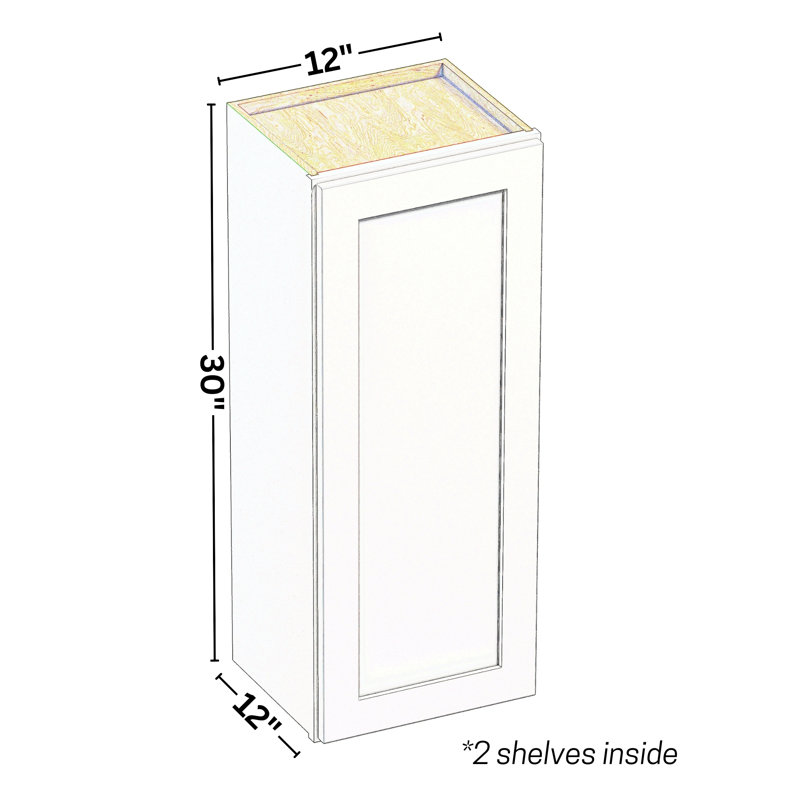 Armoire de rangement murale Shaker, cuisine, garage, buanderie, 30", 12", Gris