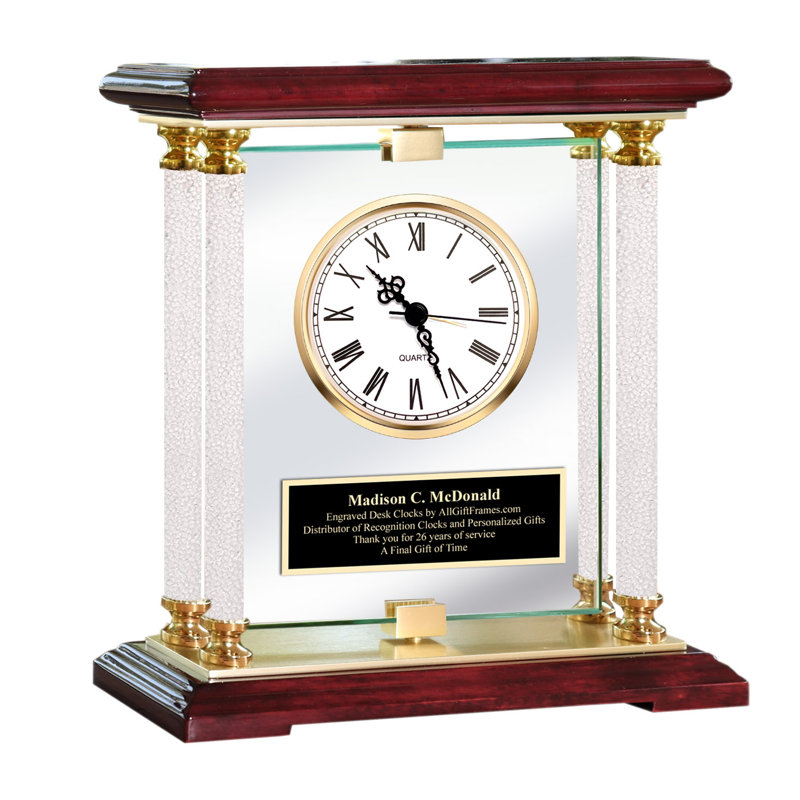 Horloge Engrave, Or/noir