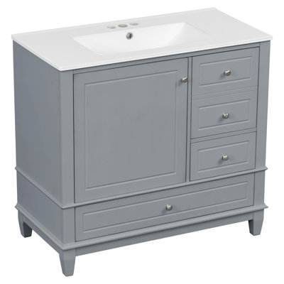 Meuble-lavabo 36 po avec lavabo en céramique