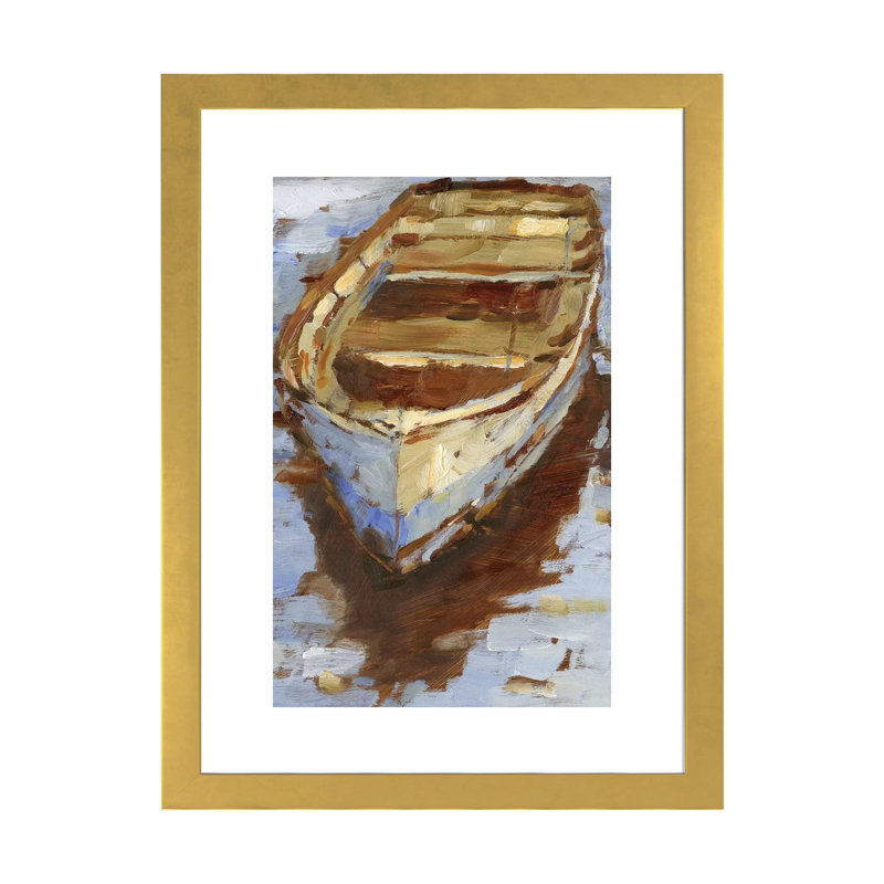 «Warm Light II» par Ethan Harper - reproduction d'art, H 24 po x l 16 po x P 1 po, Papier encadré doré, Blanc